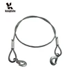 nylon coating coiled spiral spring steel cable lanyard sling