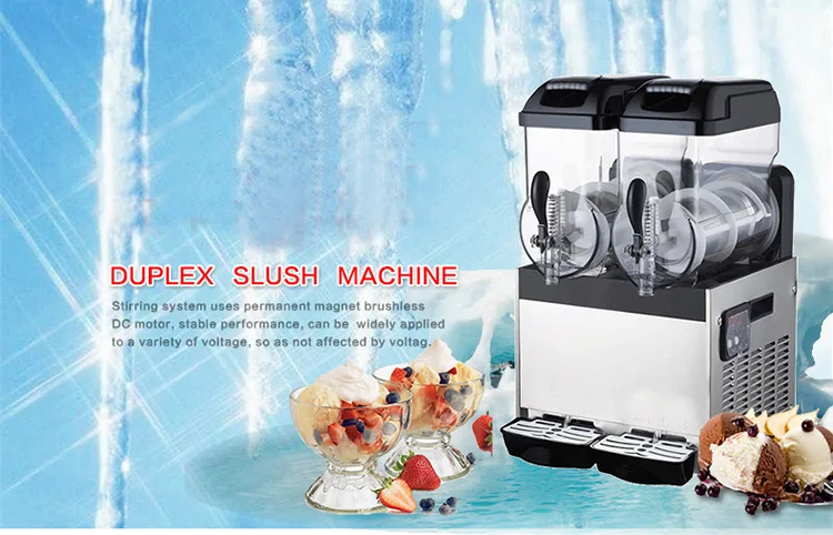 Ce Approved Commercial 2 Tanks Ice Slush Machineslush Frozen Drink Machineslush Smoothie 2246
