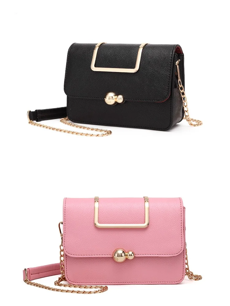 High Quality Fashion Design Pu Leather Women Crossbody Single Strap Ladies Handbags Women