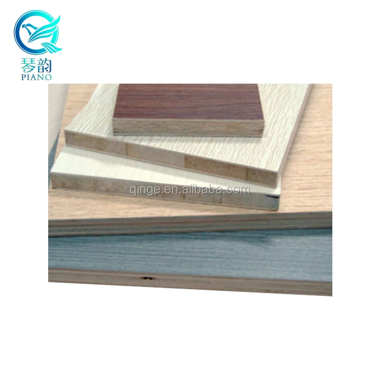 
15mm 18mm melamine paper laminated pine wood block board 