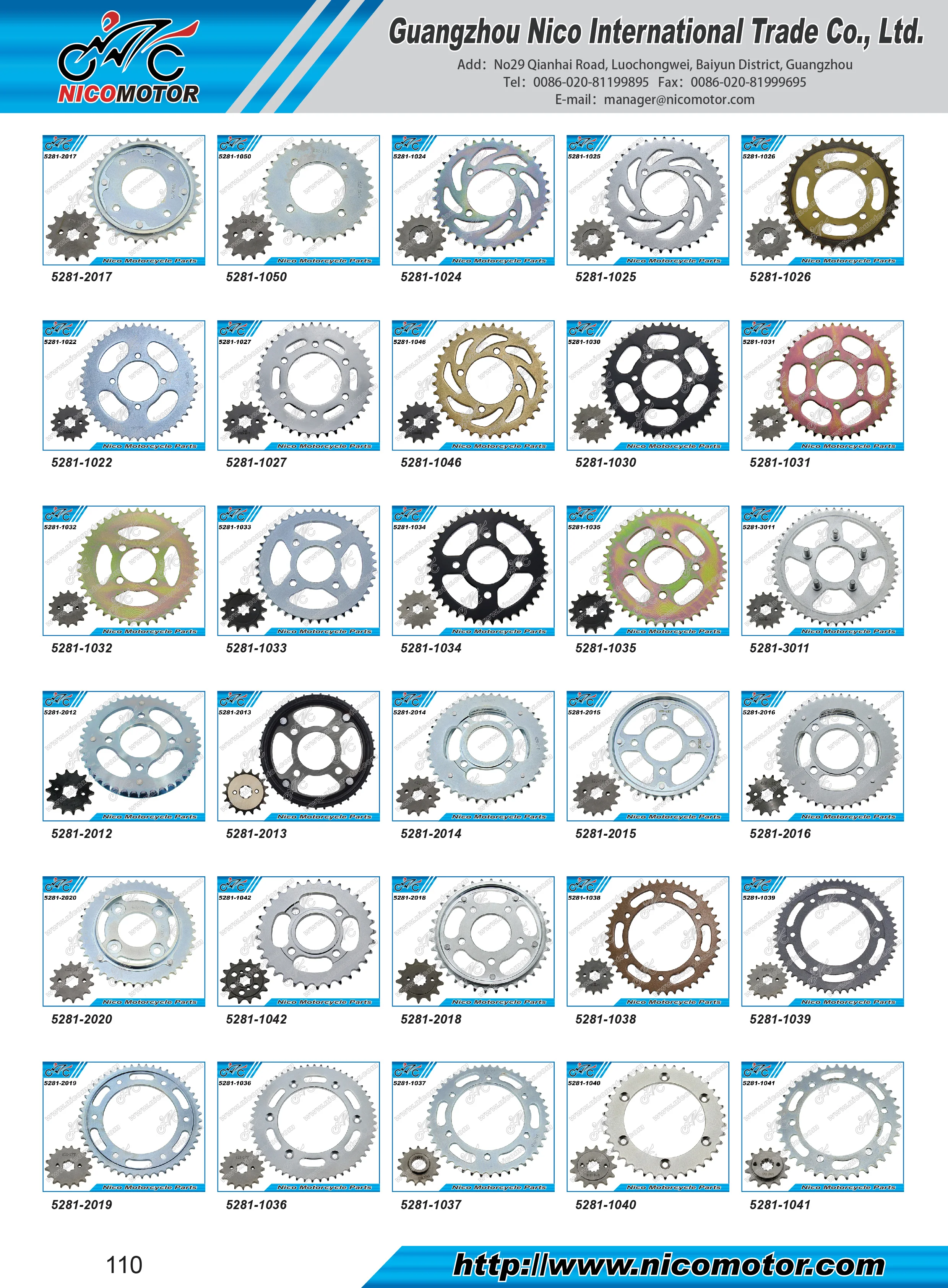 Bajaj Ct100 42842t14t Motorcycle Roller Chain Sprockets With High