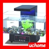 UCHOME Fashionable usb mini desktop aquarium with LCD light and time shows