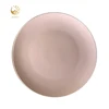 Rose Gold Ceramic Soneware Stones Clear Black Pink Wedding Charger Plates