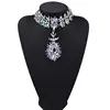2017 Winter Hot Sell AB Crystal Handmade Fashion Large Gemstone Choker Necklace