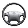 Design Black Artificial Leather Stitched Wrap Steering Wheel Cover for Hyundai Tucson 2005 2006 2007 2008 2009