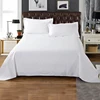 Satin stripe cotton poly cotton hotel bed sheet flat sheet fitted sheet bed linen