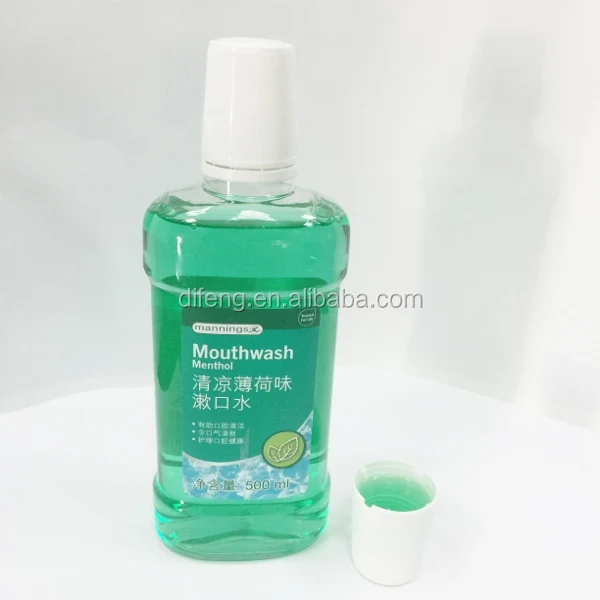 500ml oral mouthwash mint, lemon, green tea flavor manufacturers