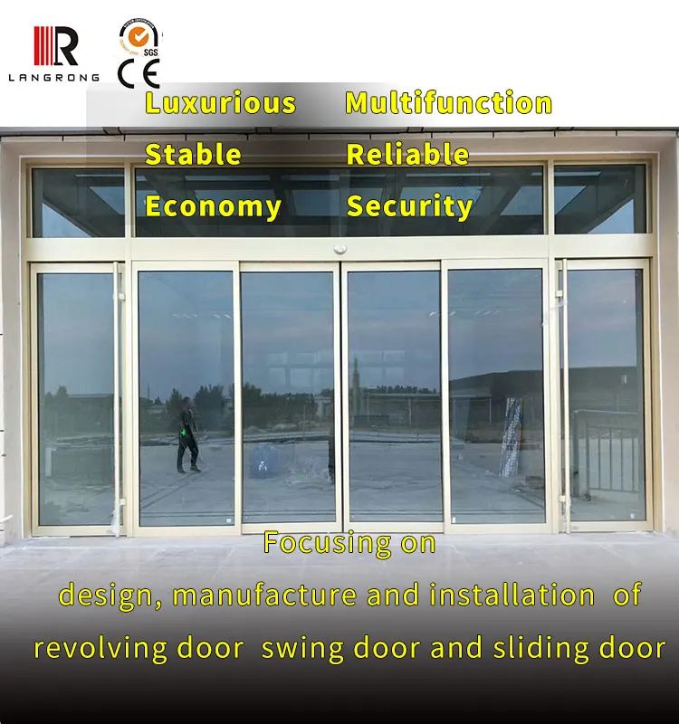 Aluminum Frame Automatic Sliding Door  Profile For Hotel, Airport, Hopital,Shopping Malls, commercial and residential buildings