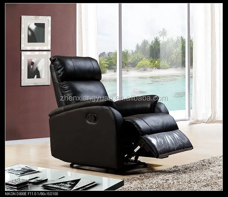 Black Leather Recliner Lazy Reclining Chair  Living Room sofa