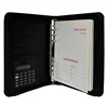 Personal Document Organizer Holder PU Leather Folder With Calculator
