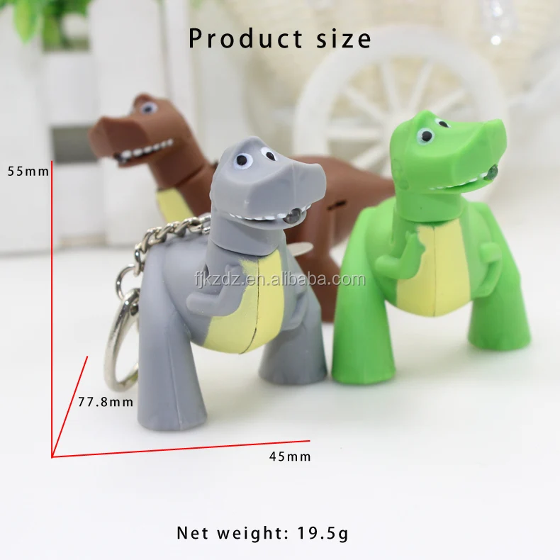 Plastic 3d Dinosaur Led Keychain With Sound And Light Buy Dinosaur