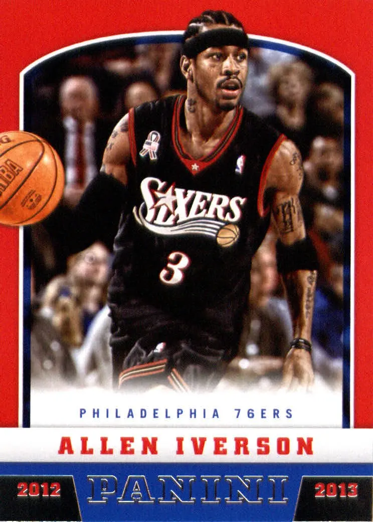 allen iverson jersey card