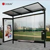 modern metal structure polycarbonate bus stop shelter