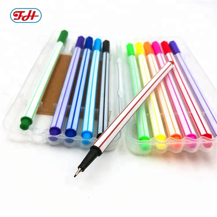 Fine Felt Tip Pens Art Work Colored Pen 
