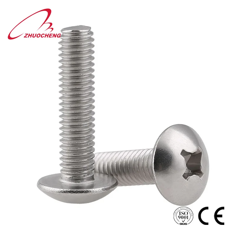 High Quality Carbon Steel Mushroom Cap Head Screw With Zinc Plated ...