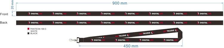 Wholesale key chain nylon lanyard with hook