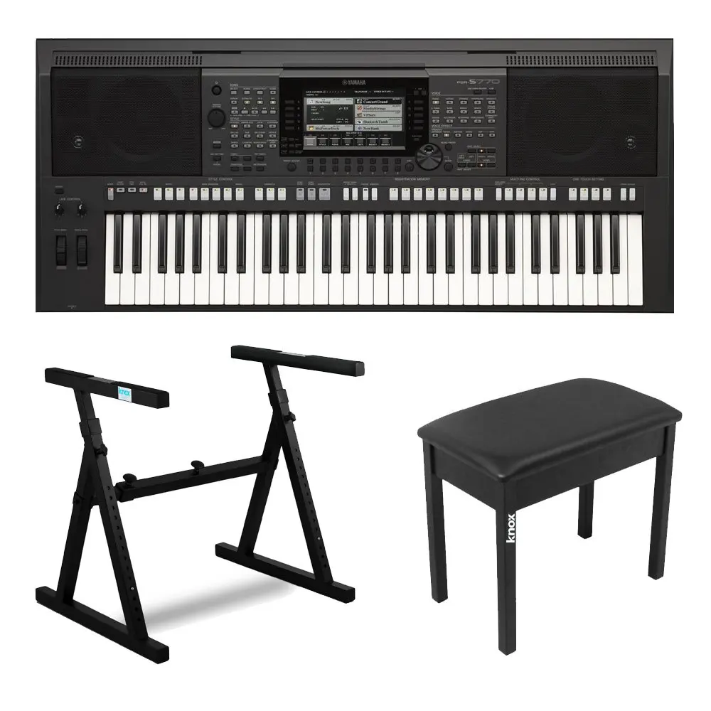 Get Quotations · Yamaha PSR-S770 61-Key Arranger Workstation Keyboard +  Knox Z-Style Electronic