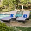 Traditional Outdoor Rattan Furniture Chaise Sun Lounges