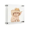 Manufacturer 6x9 Inch Wall Mount Photo Frame Acrylic Clear