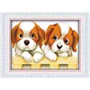 Hot sale two dogs pattern diy canvas oil painting by numbers