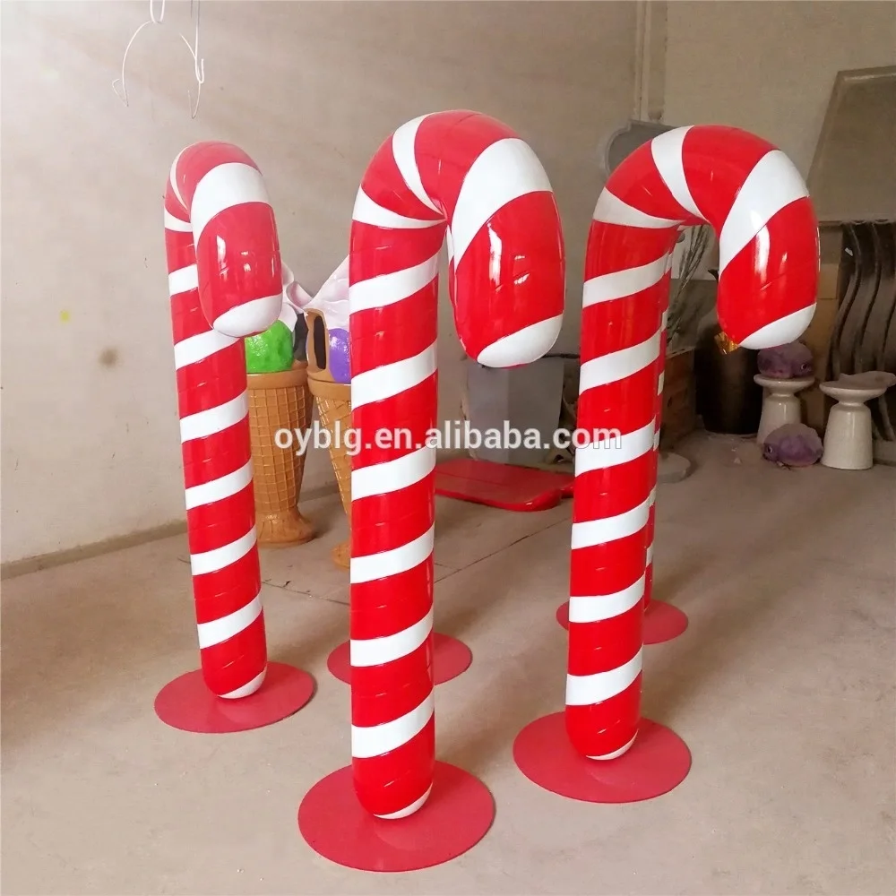 2018 Popular Christmas Candy Cane Decoration Holiday Ornament Crutch Statue Buy Christmas Candy Cane Fiberglass Candy Cane Decotative Colorful Candy Cane