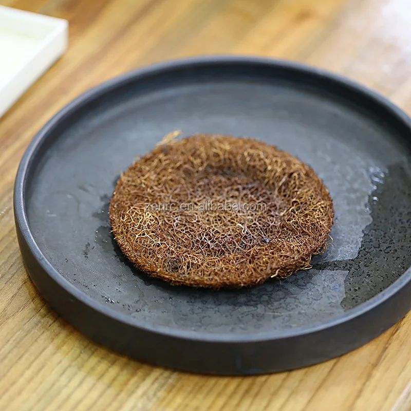 Ecology Culture Raw Aged Loofah Sponge Kitchen Mat for Tea Cup Kettle Roaster