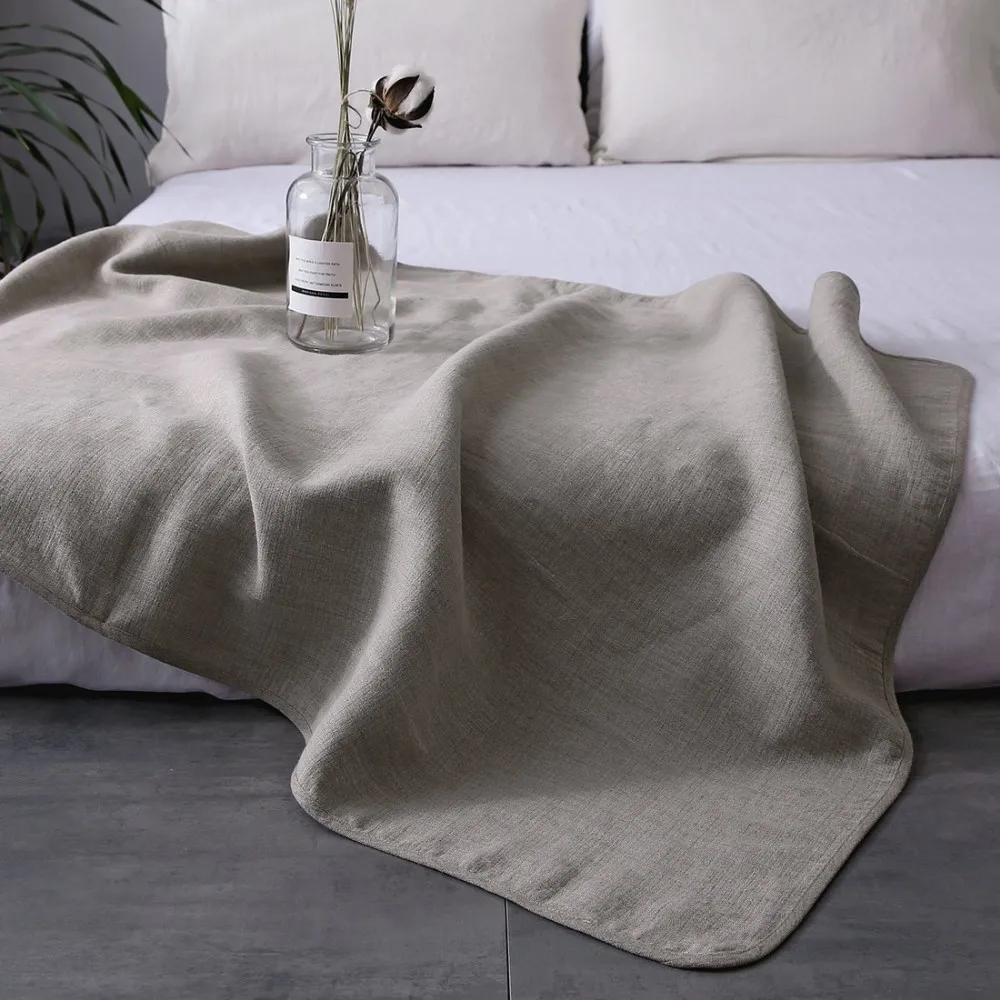 Heavy Linen Blankets Double Layer Heavy Linen Fabric Made Customer Size