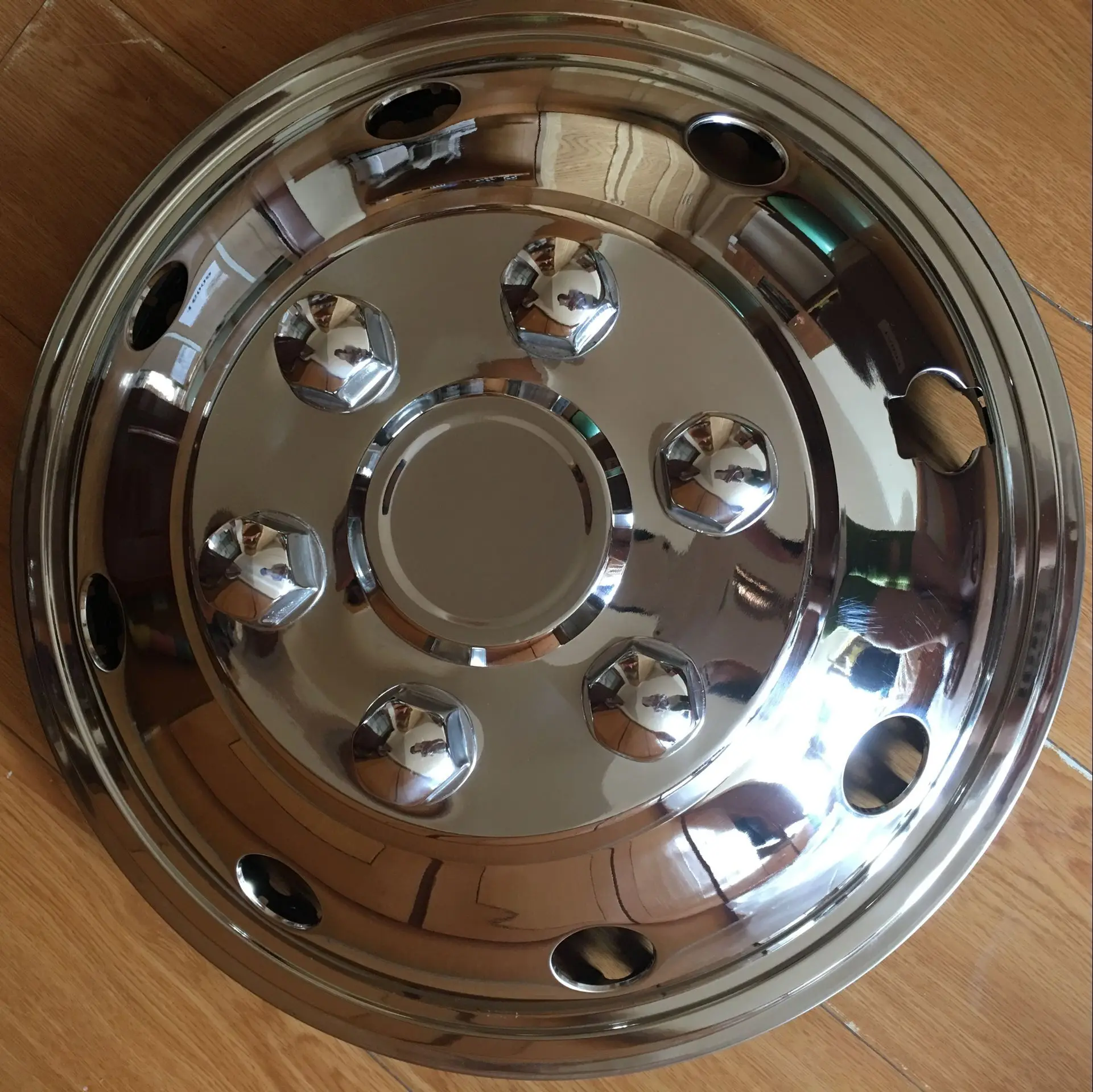 5 Holes Pcd 202 Stainless Steel Wheel Cover Simulators For Coaster 16