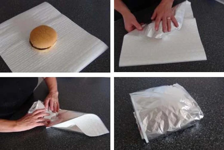 Custom oil- proof hamburger foil paper with honeycomb