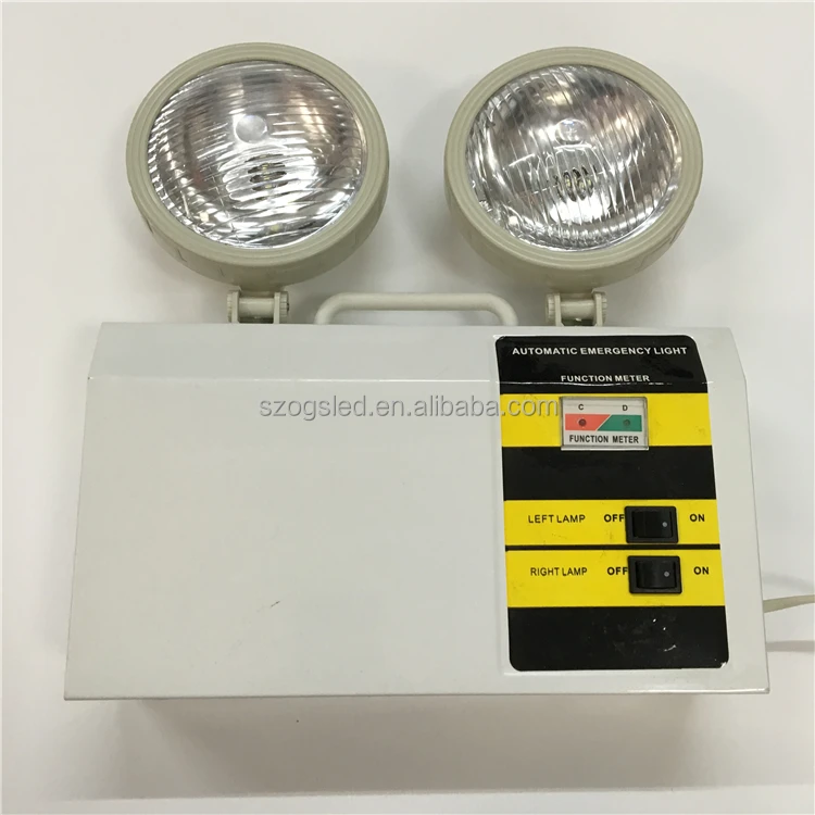 Double heads led rechargeable emergency light oriental/longlife battery backup led emergency lighting