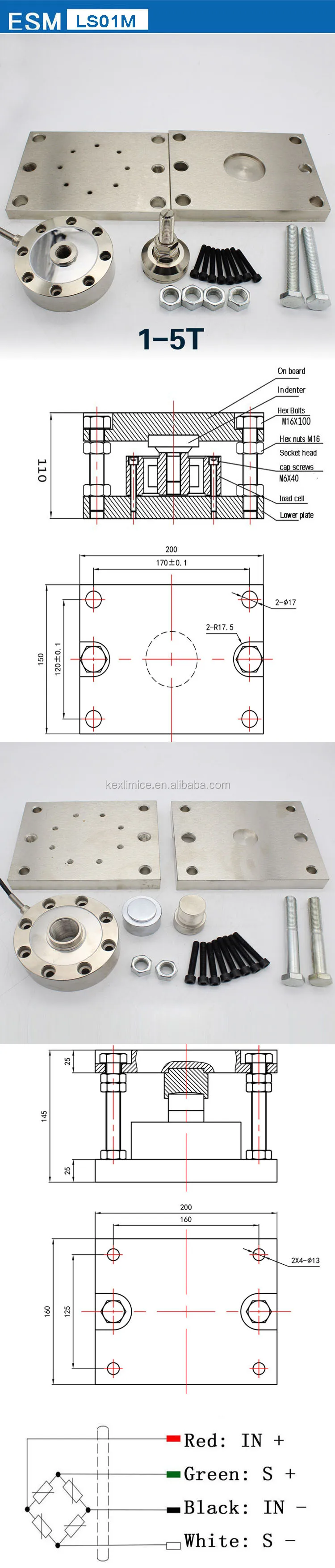 Esmls01m Truck Scale Load Cell Module,Low Price Strain Piezoresistive