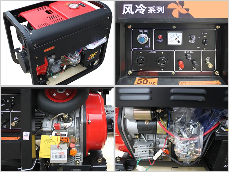 6.5kw silent diesel generator set for home use