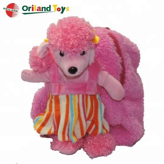 stuffed pink poodle