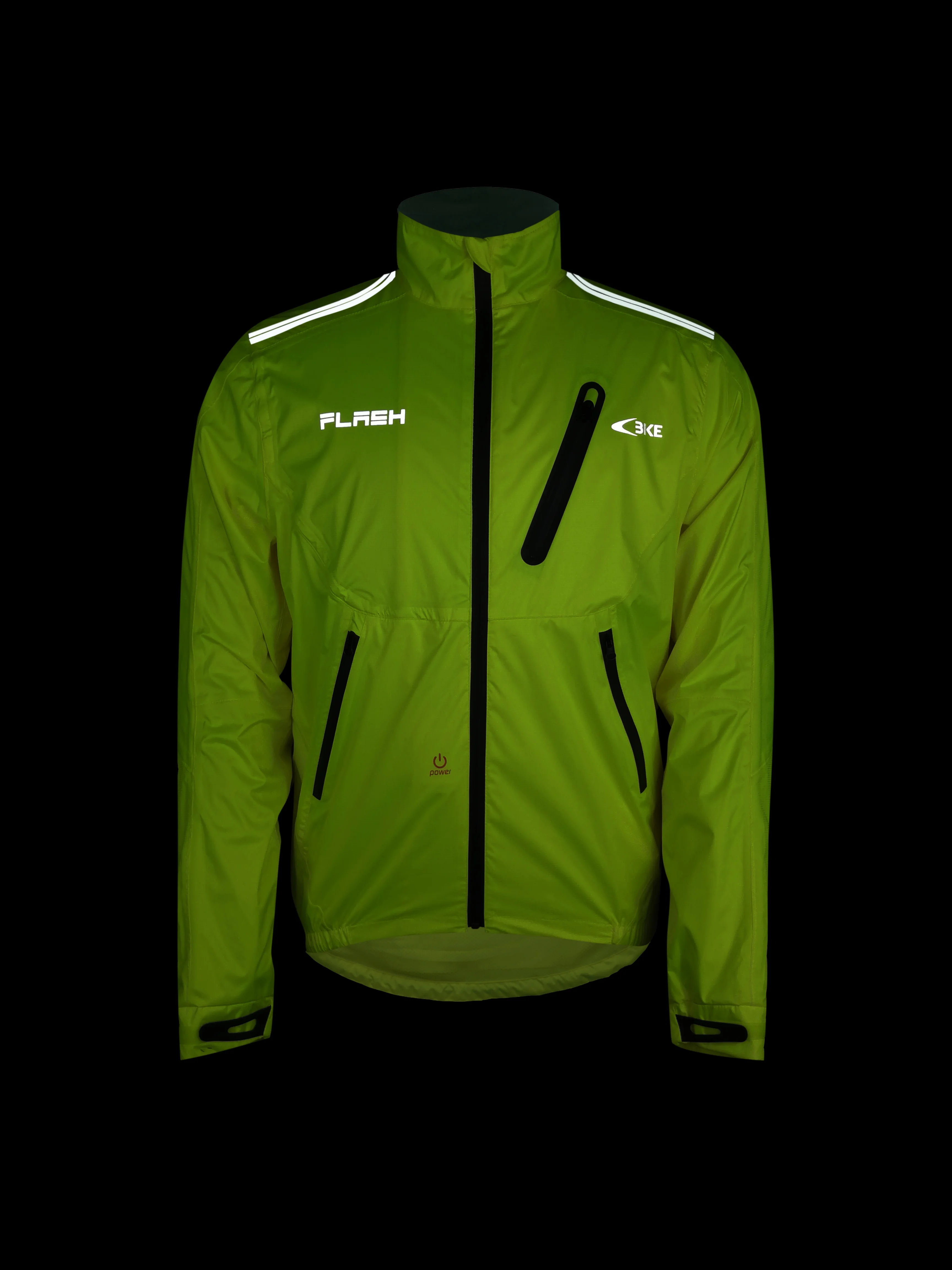 Safety Flashing Waterproof Breathable Reflective Cycling Led Jacket