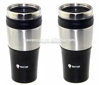 Whole 16oz Plastic Inner Stainless Steel Outer Insulated Thermal Whole 16oz Plastic Inner Stainless Steel Outer Insulated Thermal Travel Coffee Mug Or Tumbler With Slide