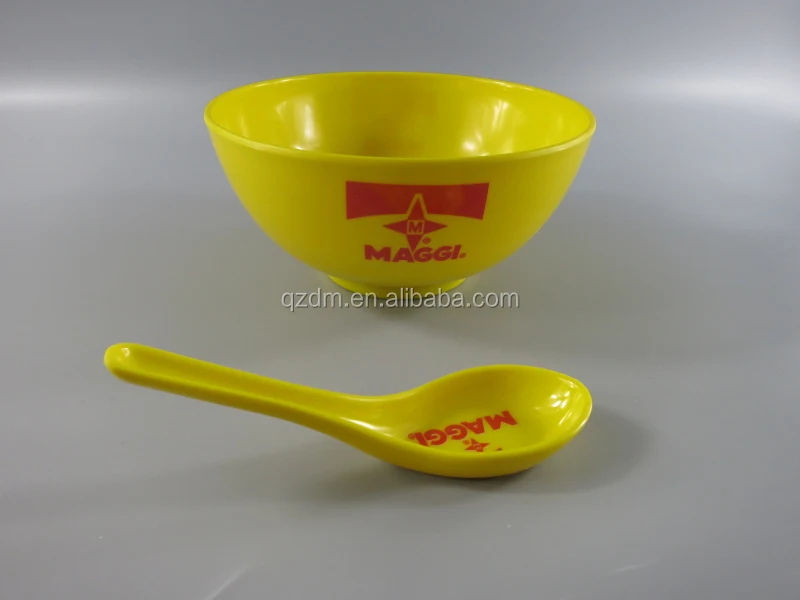 6 inch Melamine Rice Bowl And Spoon Set Custom-made Logo