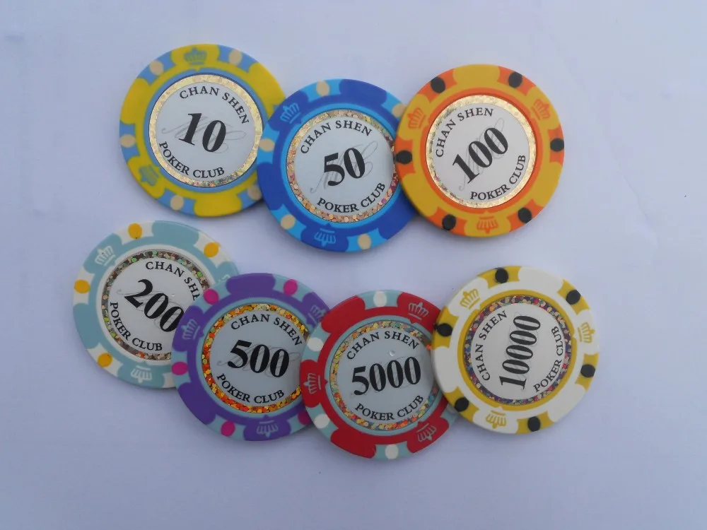 Custom Made Crown Poker Chip With Gold Edge Sticker,New Sticker Poker
