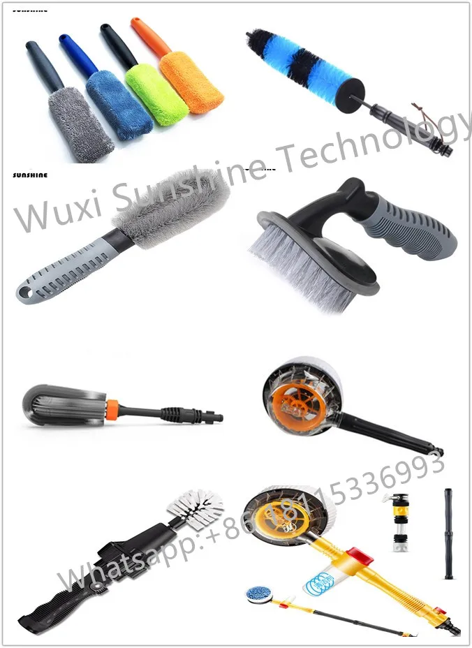 Automatic 360 Degree Rotating Wash Brush Universal Quick Connector