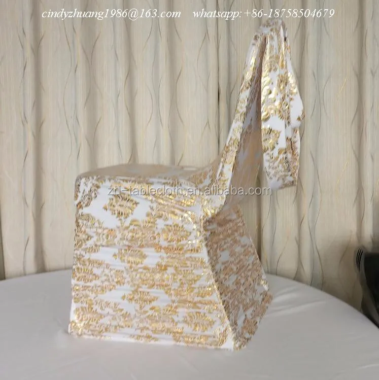 Event And Party Supplies Swag Back Damask Chair Cover With Valance