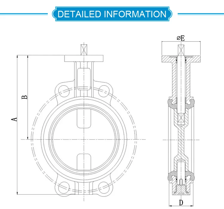 KEFA DN100 stainless steel wafer butterfly valve Products from Tianjin ...