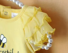 2015 Summer newborn baby clothing sets lace bees floral baby girl clothes 2pcs set kids T