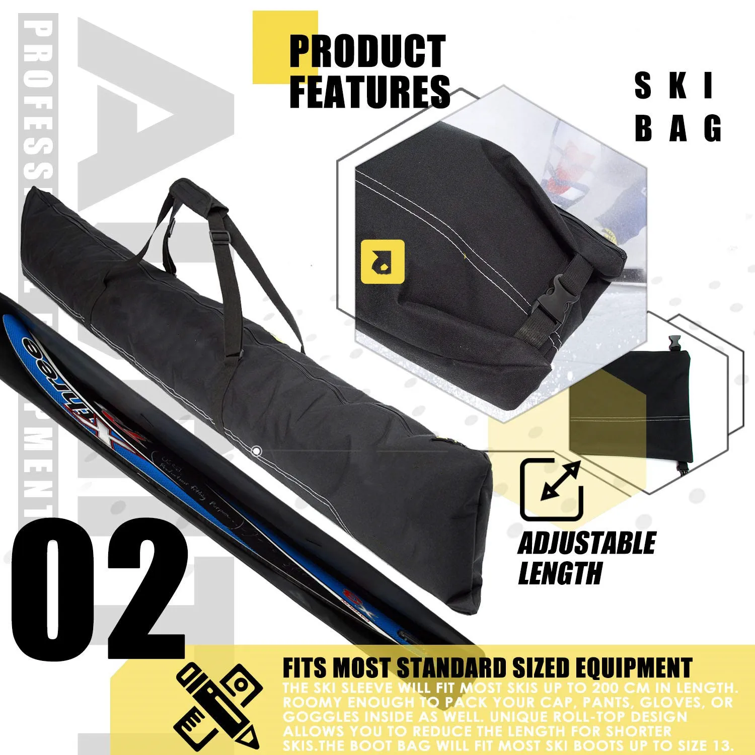 rigid ski bag