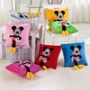 HI CE cute mickey mouse shaped plush round pillow for wholesale plush pillow for girls