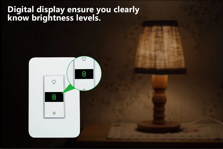 Smart wifi dimmer remote control switch lcd touch wall switches