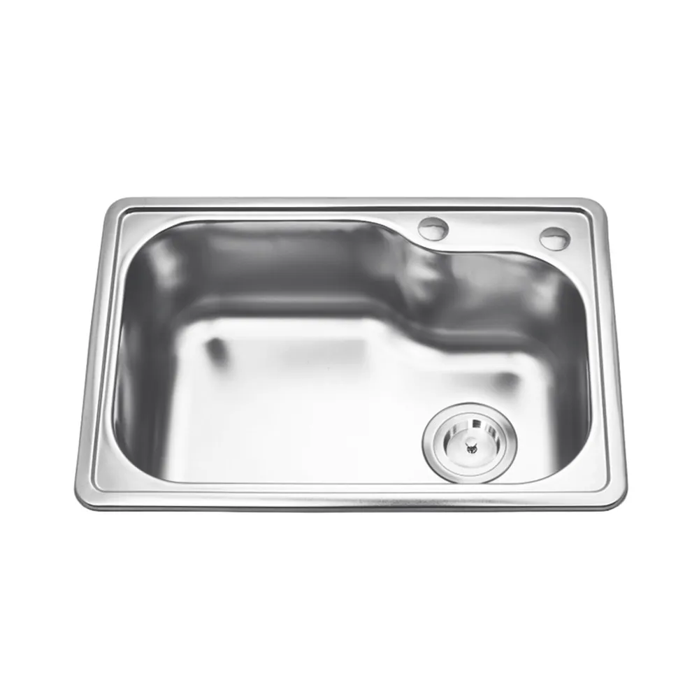 Professional Newest Single Bowl Large Size Built In Drainboard