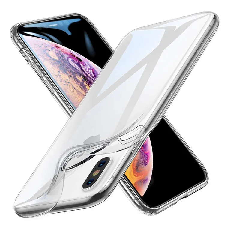 2019 Flexible Slim Crystal Clear Soft TPU Phone Case for iPhone Xs