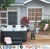 Deck Spa Hydro Spa Pool with PVC Cabinet Step Bar Stools for 6 Person