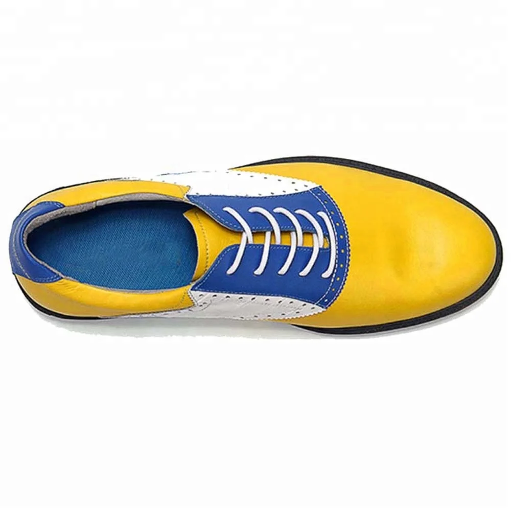 Hot Sale Custom Design Handmade Colorful Men's Soft Spike Rubber Sole Golf Shoes - Buy Golf 