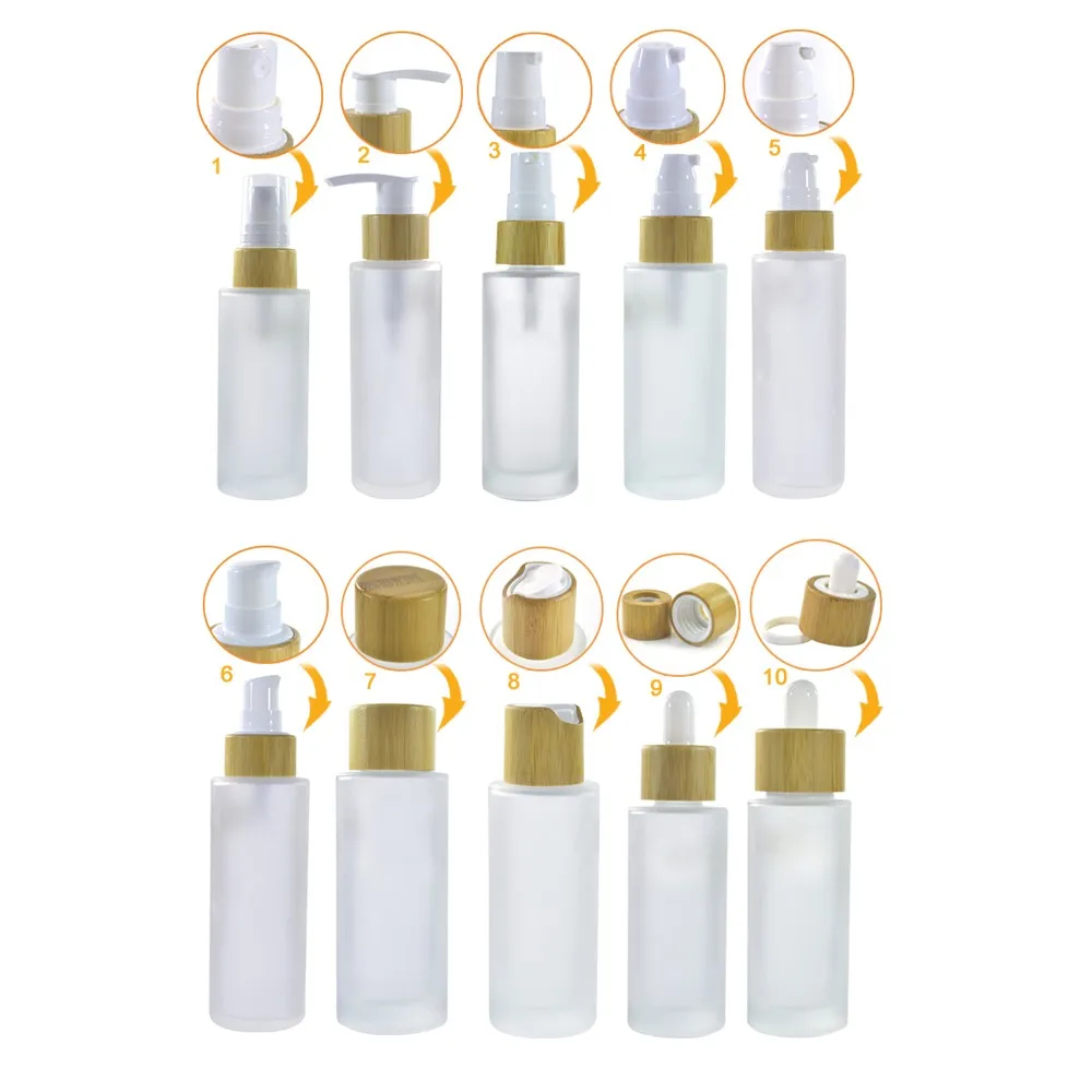 250ml 500ml Shampoo Bottles Bamboo 30ml 50ml 100ml Bamboo Lotion Bottle Serum Emulsion Cosmetic