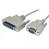 Hot Selling Lot100 6ft DB9 F DB25 pin Female Serial Null Modem Data Cable Nul wired Cord